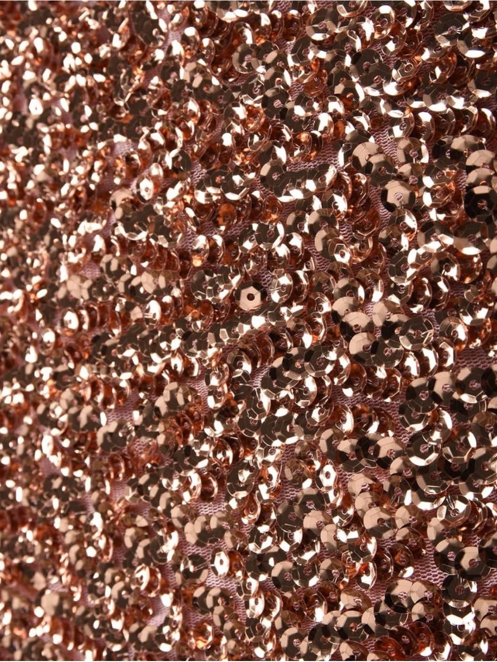 Sequin V-Neck Mini Dress in Rose Gold - Women - Picture 5 of 8